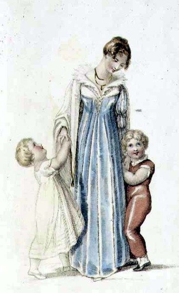 Vestido de gala, lámina de moda de Ackermann