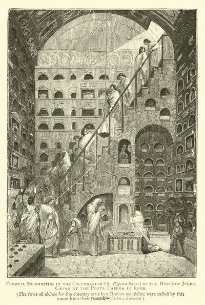 Solemnidades funerarias en el Columbarium de la Casa de Julio César en la Porta Capena en Roma de English School