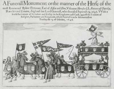 Cortejo fúnebre de Robert Devereux, 3er Conde de Essex de English School