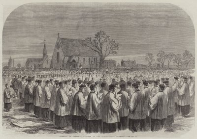 Funeral del Cardenal Wiseman en el cementerio de Kensal-Green de English School