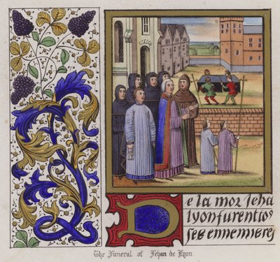Funeral de Jehan De Lyon de English School