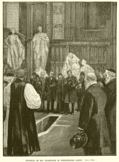 Funeral del Sr. Gladstone en la Abadía de Westminster de English School
