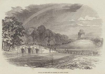 Funeral del Conde de Carlisle, en Castle Howard de English School