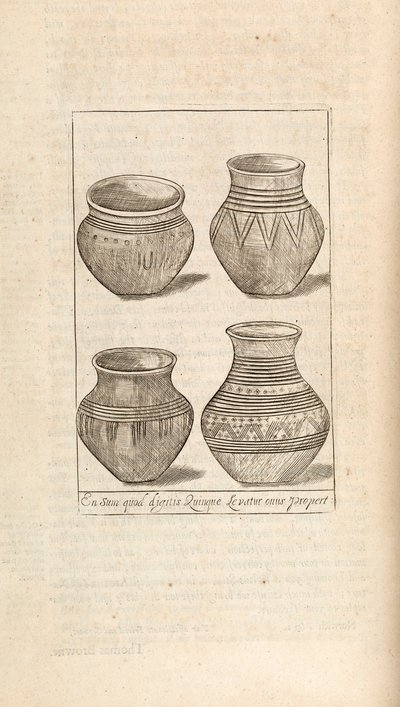 Urnas funerarias, ilustración de Obras por Thomas Brown, Londres 1686 de English School