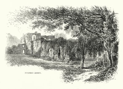 Abadía de Furness (grabado) de English School