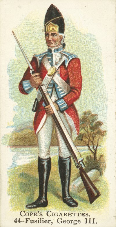 Fusilero, Rey Jorge III (cromolitografía) de English School