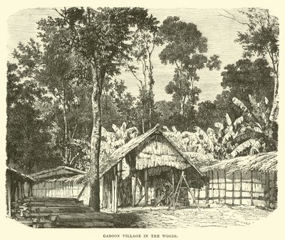 Pueblo del Gabón en el bosque de English School