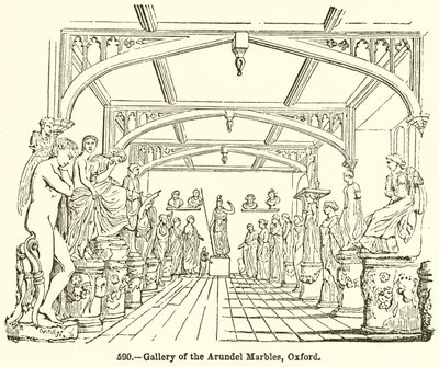 Galería de los Mármoles de Arundel, Oxford (grabado) de English School