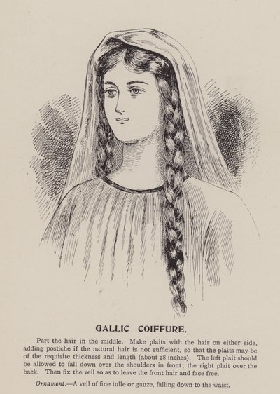 Coiffure galo (grabado) de English School