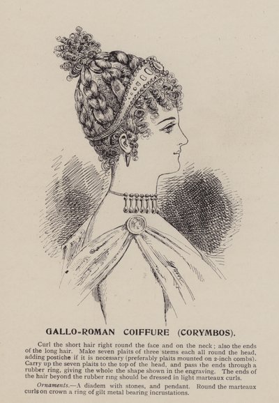 Coiffure galo-romana, Corymbos (grabado) de English School