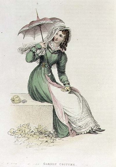 Traje de Jardín, lámina de moda de Ackermann