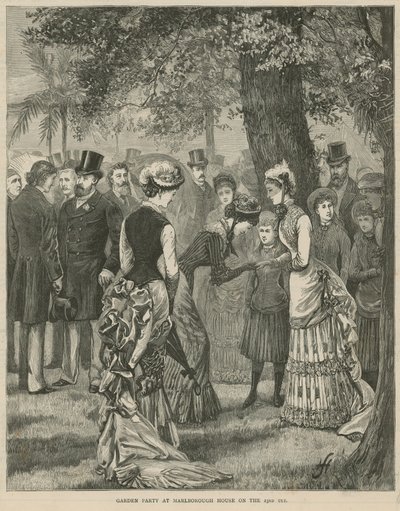 Fiesta en el jardín en Marlborough House el 23 de julio de 1883 de English School