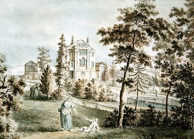 Pabellón de jardín en un parque, c.1725 de English School