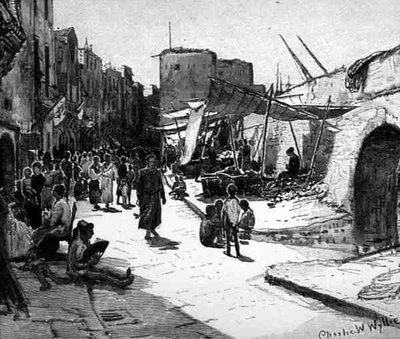 Calle Garibaldi, Taranto, Italia, de 