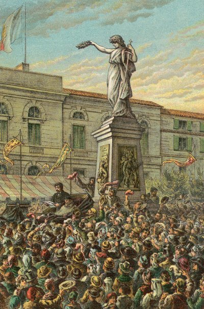 Garibaldi Desvelando el Monumento de Mentana en Milán de English School