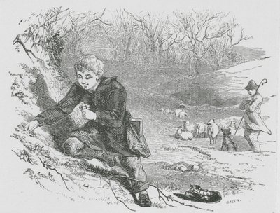 Recogida de prímulas (grabado) de English School