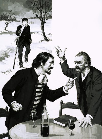Gauguin y Van Gogh discutiendo de English School