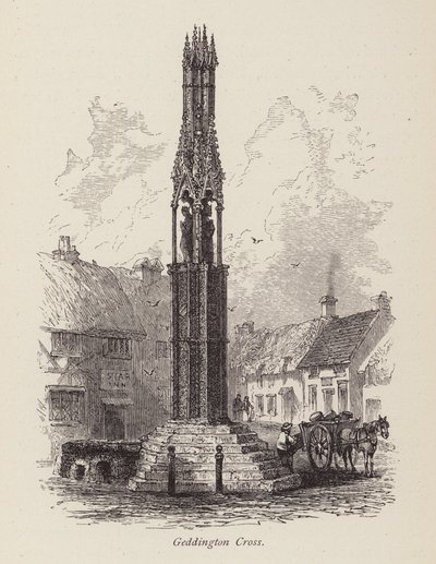 Cruz de Geddington (grabado) de English School