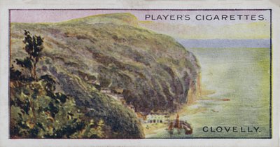 Gemas del paisaje británico: Clovelly (litografía en color) de English School