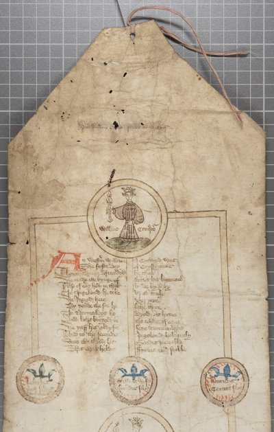 Rollo genealógico de los reyes de Inglaterra, c.1440-79 de English School