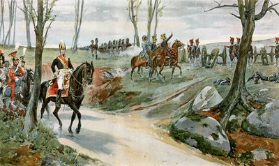 General Drouot y la artillería de la Guardia en Hanau de English School