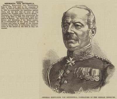 General Herwarth von Bittenfeld, Comandante de las Reservas Alemanas de English School