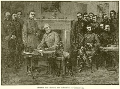 General Lee Firmando las Condiciones de Rendición de English School