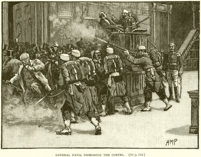 El General Pavía disolviendo las Cortes de English School
