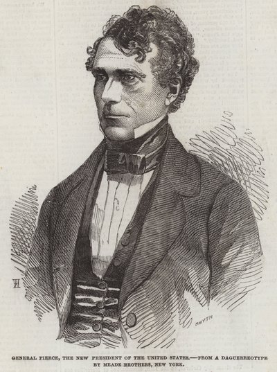 General Pierce, el Nuevo Presidente de los Estados Unidos (grabado) de English School