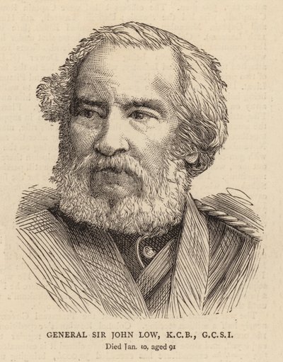 General Sir John Low, KCB, GCSI (grabado) de English School