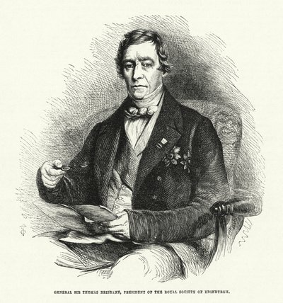 General Sir Thomas Brisbane, presidente de la Royal Society of Edinburgh de English School