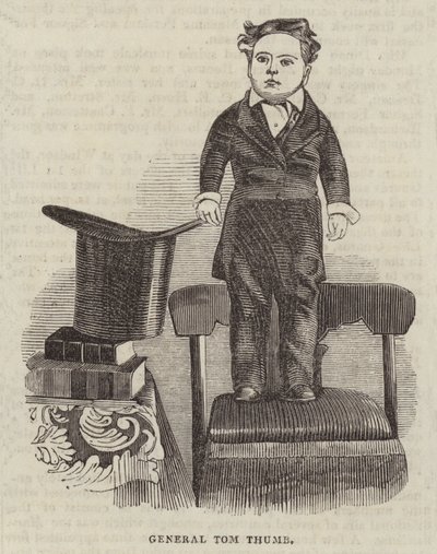 General Tom Thumb (grabado) de English School