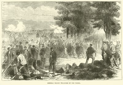 General Trochu recibido por las tropas, diciembre 1870 de English School