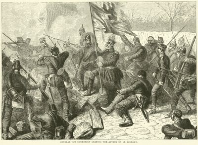 General Von Budretzky liderando el ataque en Le Bourget, octubre 1870 de English School