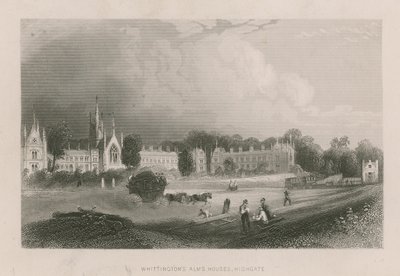 Vista general de las casas de beneficencia de Whittington de English School