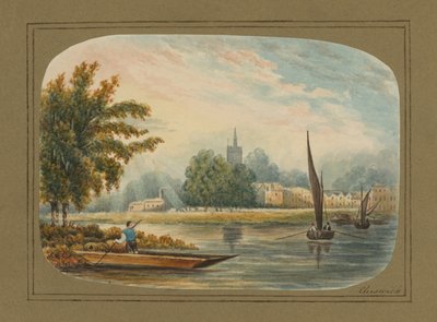Vista general sobre el río Támesis en Chiswick de English School