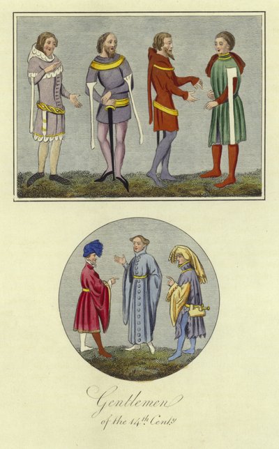 Caballeros del siglo XIV de English School