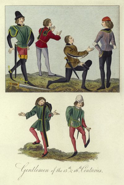 Caballeros de los siglos XV y XVI de English School