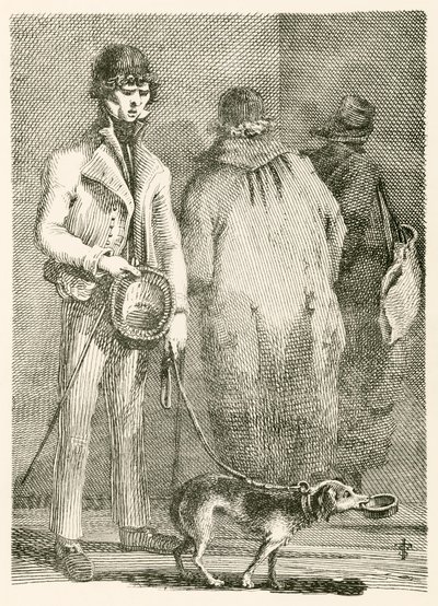 George Dyball, un mendigo ciego de considerable notoriedad, y su perro Nelson de English School