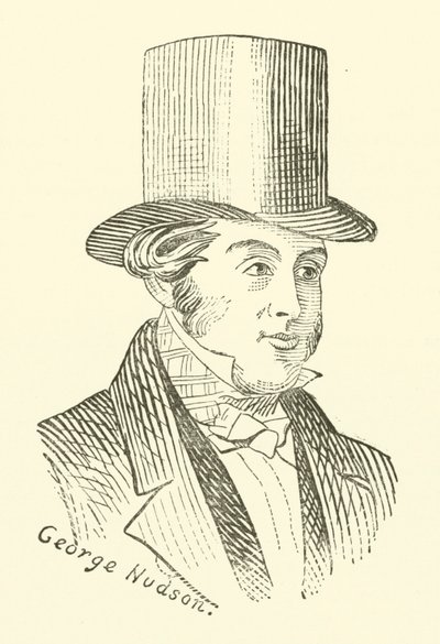 George Hudson, el rey del ferrocarril (grabado) de English School