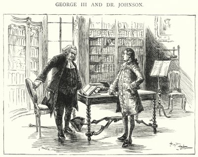 Jorge III y el Dr. Johnson (grabado) de English School