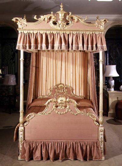 Cama con dosel de George III, finales del siglo XVIII de English School