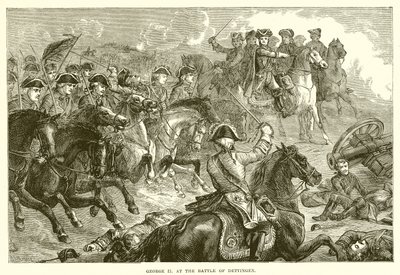 Jorge II en la batalla de Dettingen de English School