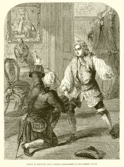 Jorge II recibiendo de Walpole la noticia de la muerte de su padre de English School