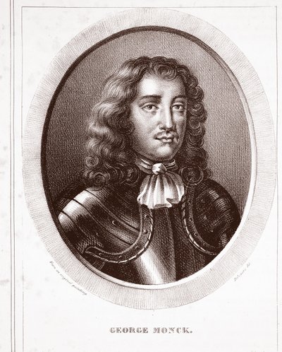George Monck, atribuido a Delavera, grabado por de Ducarme de English School
