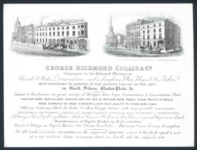 George Richmond Collis & Co, tarjeta comercial de English School