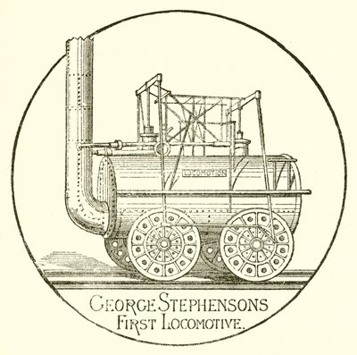 La primera locomotora de George Stephenson de English School