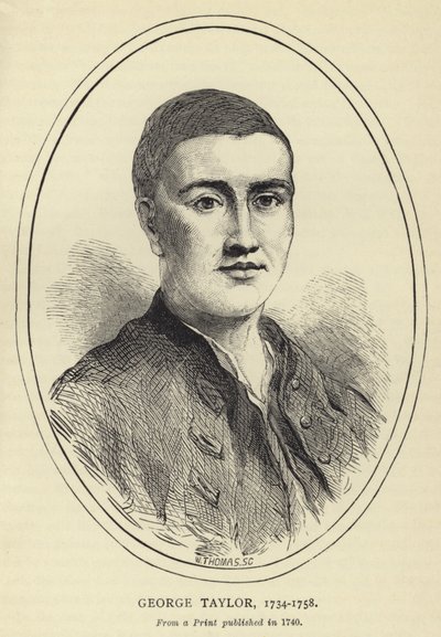 George Taylor, 1734-1758, de una impresión publicada en 1740 de English School