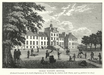 Hospital de George Watson (grabado) de English School