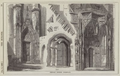 Portales de Iglesias Alemanas (grabado) de English School